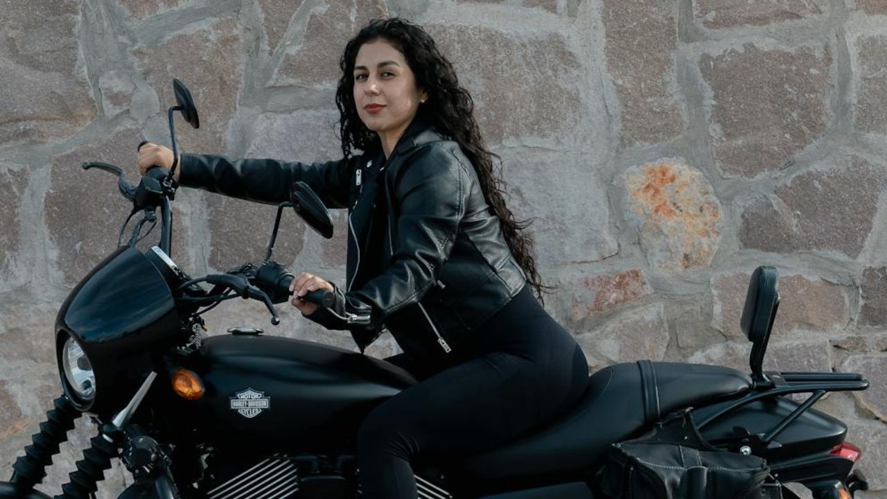 Veste moto femme